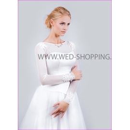 StretchTüll Braut Bolero Lange Ärmeln