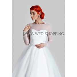 Stretchtüll  Braut bolero für Hochzeit Lange Ärmeln zurück Befestigungs - knöpfe