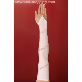 Lange Satinhandschuhe ohne Finger