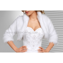 Winterhochzeit Warme Brautjacke Bolero Pelzoptik