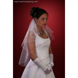 Brautschleier - 70cm Jabot