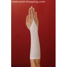 Fingerlose Satinhandschuhe  glatt, ohne Muster