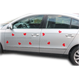 Magnetherzen Dekoration für das Brautpaarauto