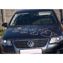 Hochzeitsauto Deko Ratan Herz