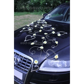 Schmuck für Hochzeitsauto gelben Gänseblümchen