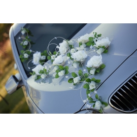 Ivory Roses Hochzeit Autoschmuck