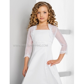 Kommunion Bolero Organza Spitze