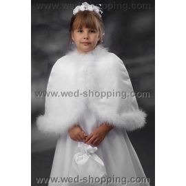 Cape aus satin mit Marabufedern