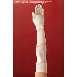 Glatte Handschuhe mit Fingern, reichen bis hinter den Ellbogen