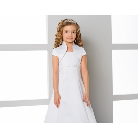 Mädchen Bolero aus Satin mit Stehkragen kurz Ärmeln
