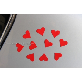 Magnet Herzen für Hochzeit Auto rot