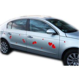 Magnetherzen Dekoration für das Brautauto