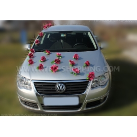 Burgunder künstlichen Rosen für Autoschmuck