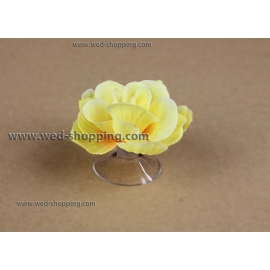 Gelbe Rosen mit Saugnäpfen für Hochzeit Auto Dekoration