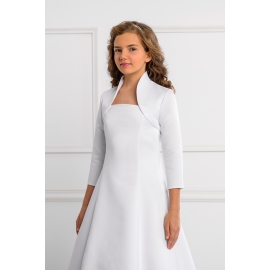 Satin Bolerojacke für Mädchen mit Stehkragen 3/4 Ärmeln