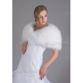 Hochzeit Stola Braut Schal aus Marabou-Federn mit Shleife