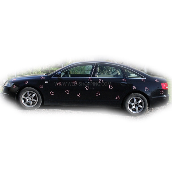 Rosa Herzen für Auto
