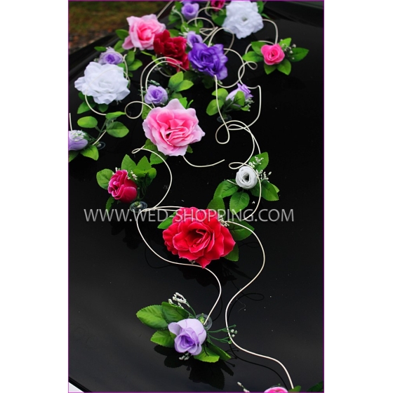 Blumenschmuck für Hochzeitsauto