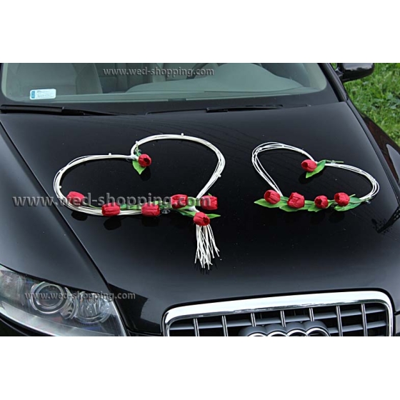 Hochzeit Rot Tulpen Kunstblumen Autoschmuck