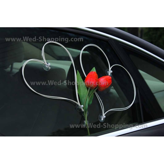 Hochzeit Rot Tulpen Kunstblumen Autoschmuck