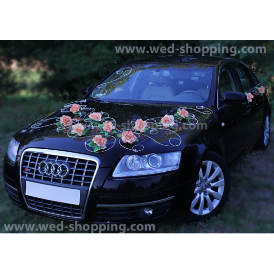 Hochzeitsauto Salmon Rosen
