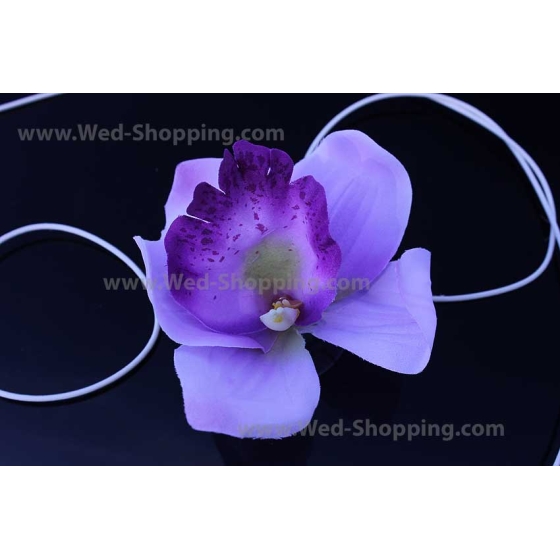 Autoschmuck Hochzeit flieder Orchideen
