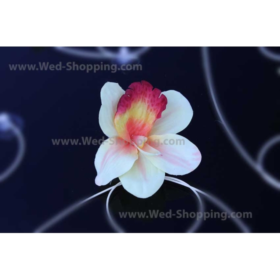 Autoschmuck Hochzeit  gelben Orchideen