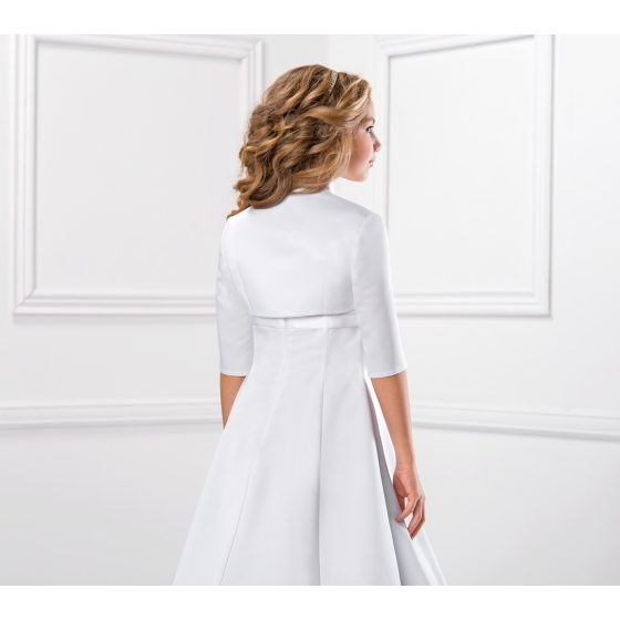 Bolero aus Satin mit Stehkragen und 2/3 Ärmeln