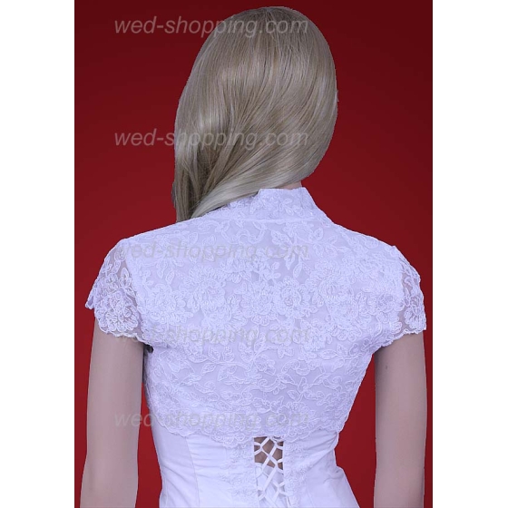 Satin und Spitze Bolero Jacke
