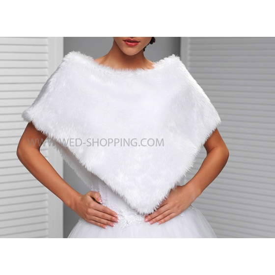 Herbst Brautstola Kunstfell Poncho