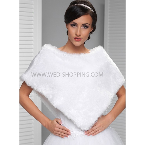 Herbst Brautstola Kunstfell Poncho