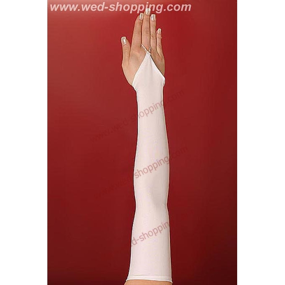 Lange Satinhandschuhe ohne Finger