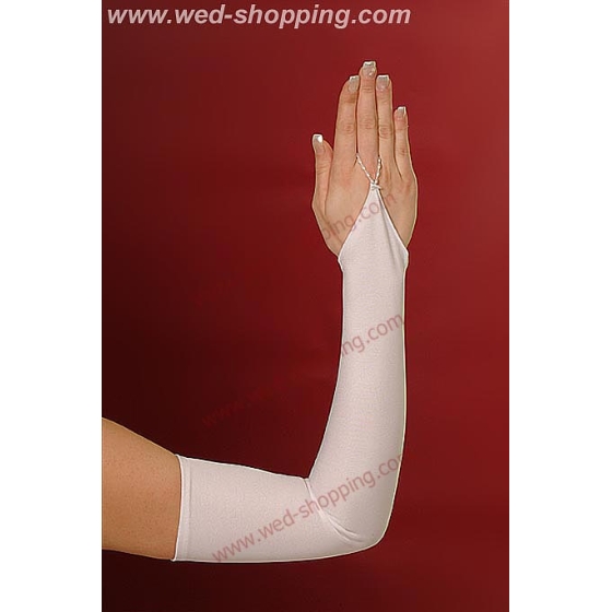 Lange Satinhandschuhe ohne Finger