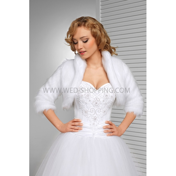 Winterhochzeit Warme Brautjacke Bolero Pelzoptik
