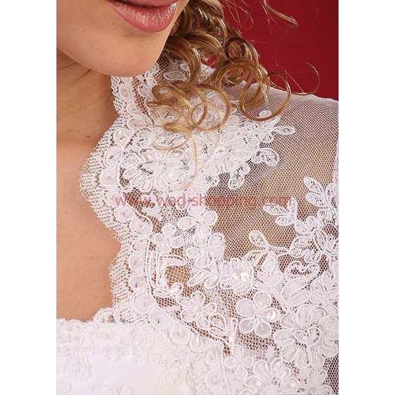 Braut Bolero aus Tüll mit Stickereien