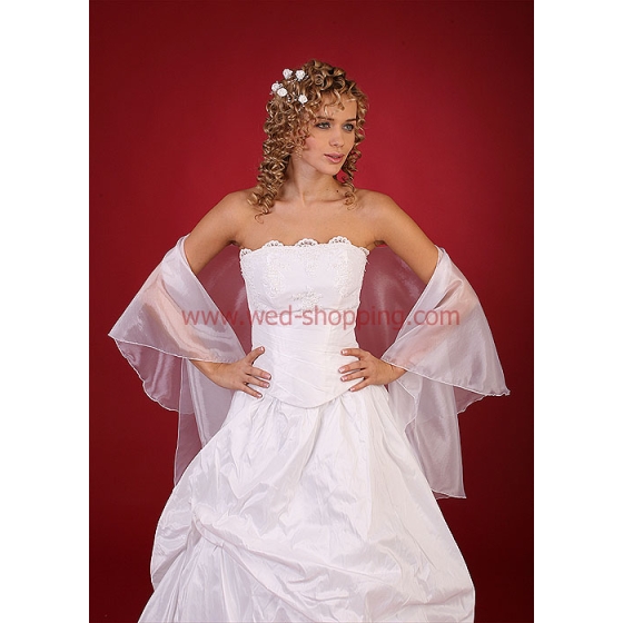 Brautschal aus glasig organza
