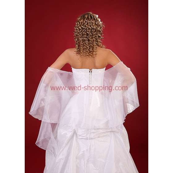 Brautschal aus glasig organza