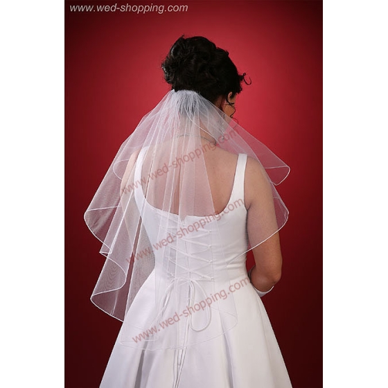 Brautschleier - 70cm Jabot