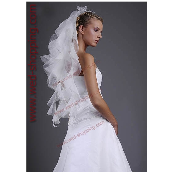 Moderne Schleier aus Organza mit Brokat