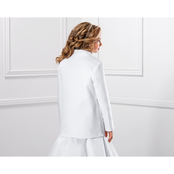 Eleganter Filzmantel für Mädchen Kommunion