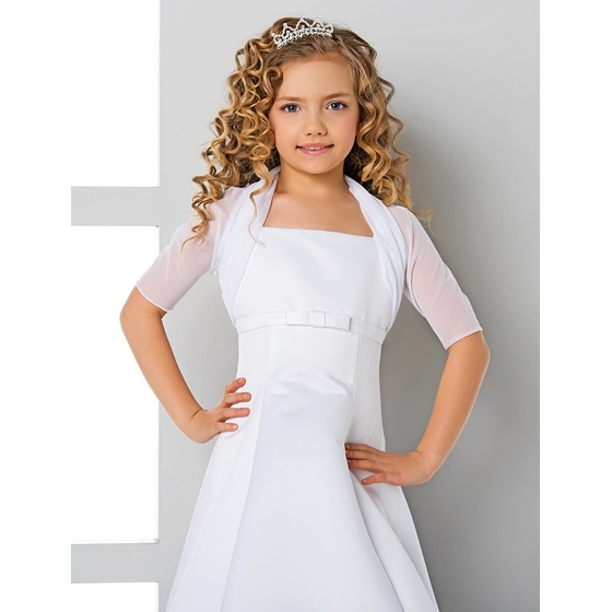 Erste Kommunion Bolero Jacket aus Tüll Kurzarm