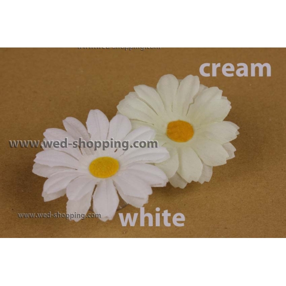 Creme Gänseblümchen mit Saugnäpfen für Autogesteck