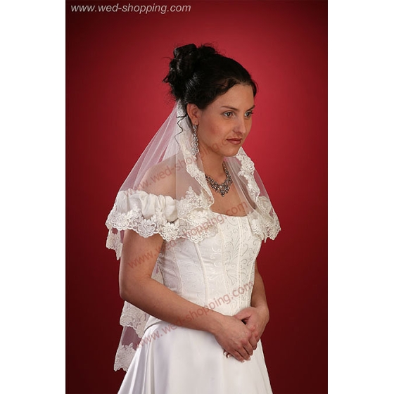 Schleier  cremefarbig & antikes Gold