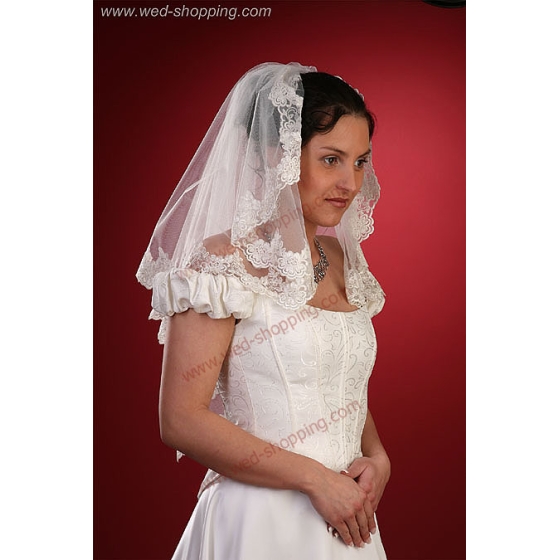 Schleier  cremefarbig & antikes Gold