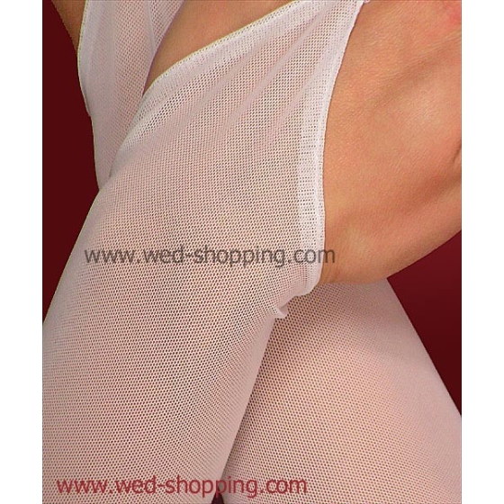 Brauthandschuhe  glatt, aus Tüll