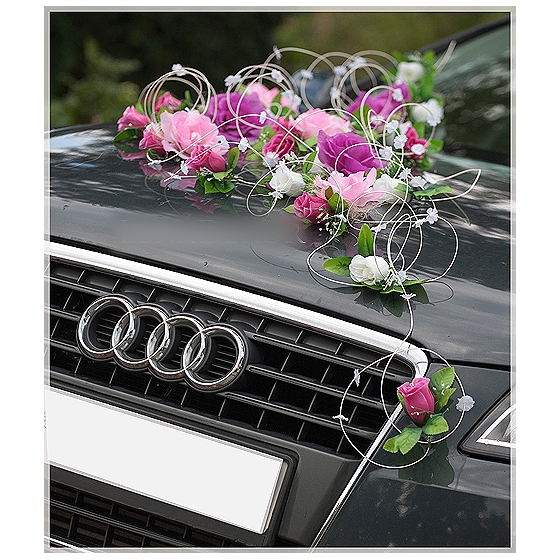 Hochzeitsblumen Auto Dekoration Hochzeit Rosa Weiß