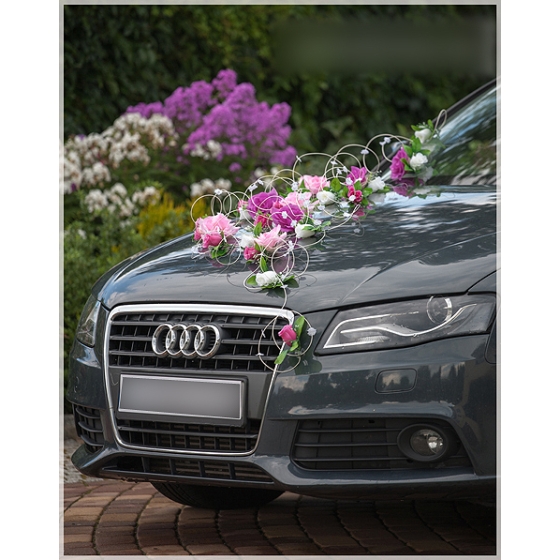 Hochzeitsblumen Auto Dekoration Hochzeit Rosa Weiß