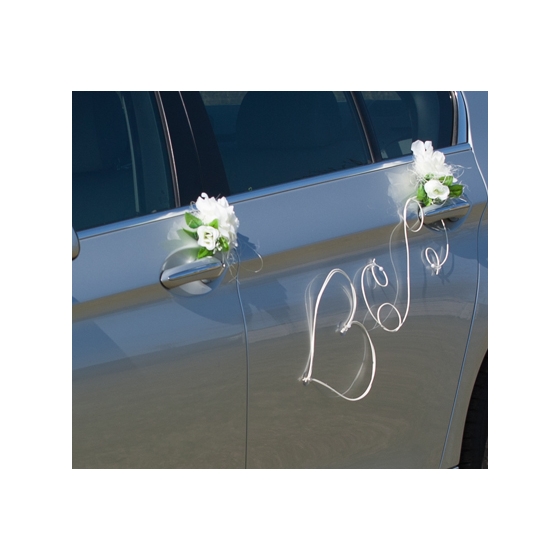 Ivory Rosen Hochzeitsauto Kit mit Herzen