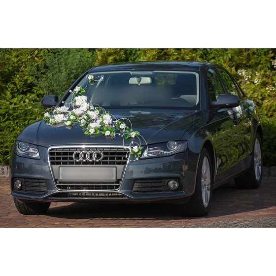 Ivory Roses Hochzeit Autoschmuck