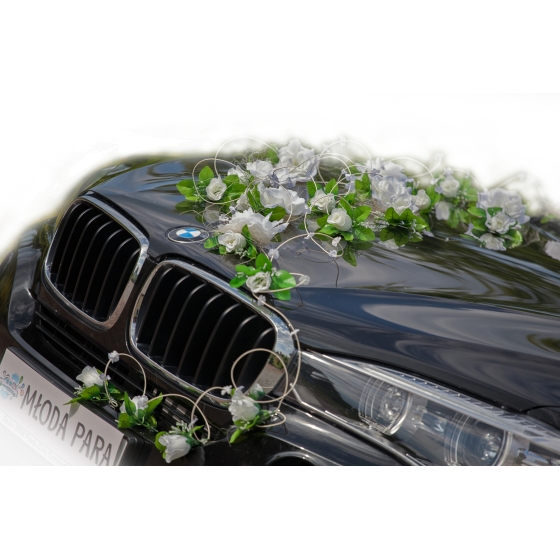 Ivory Roses Hochzeit Autoschmuck